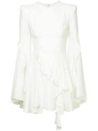 Alex Perry Frills Dress - White