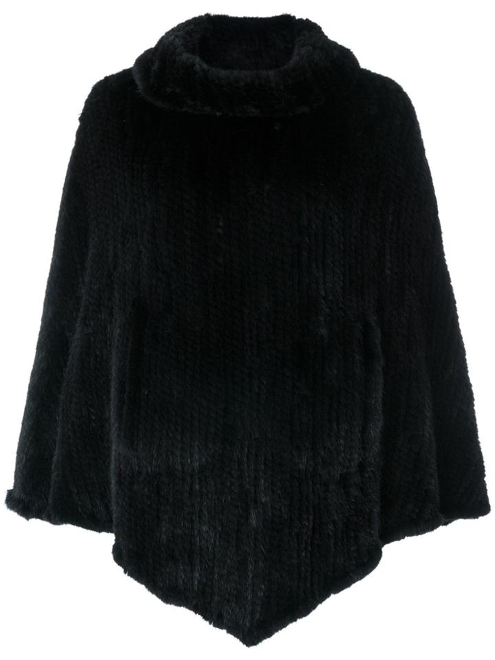 S.w.o.r.d 6.6.44 Roll Neck Poncho - Black