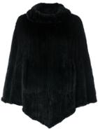 S.w.o.r.d 6.6.44 Roll Neck Poncho - Black