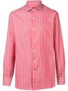 Isaia Striped Shirt - Red