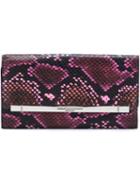Christian Siriano Python Skin Effect Flap Clutch