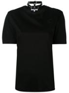 Carven - 'chok' Logo T-shirt - Women - Cotton/polyester - M, Black, Cotton/polyester