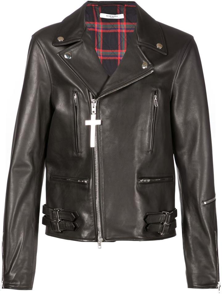 Givenchy Classic Biker Jacket, Men's, Size: 50, Black, Calf Leather/cotton
