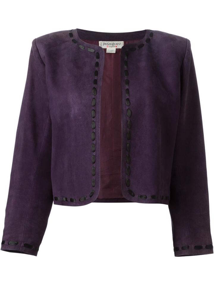 Yves Saint Laurent Vintage Cropped Jacket - Pink & Purple
