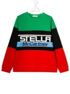 Stella Mccartney Kids Logo Panel Sweatshirt - Green