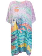 Tsumori Chisato Painting Print T-shirt Dress - Pink