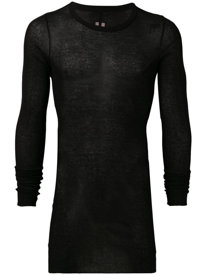 Rick Owens Semi-sheer T-shirt - Black
