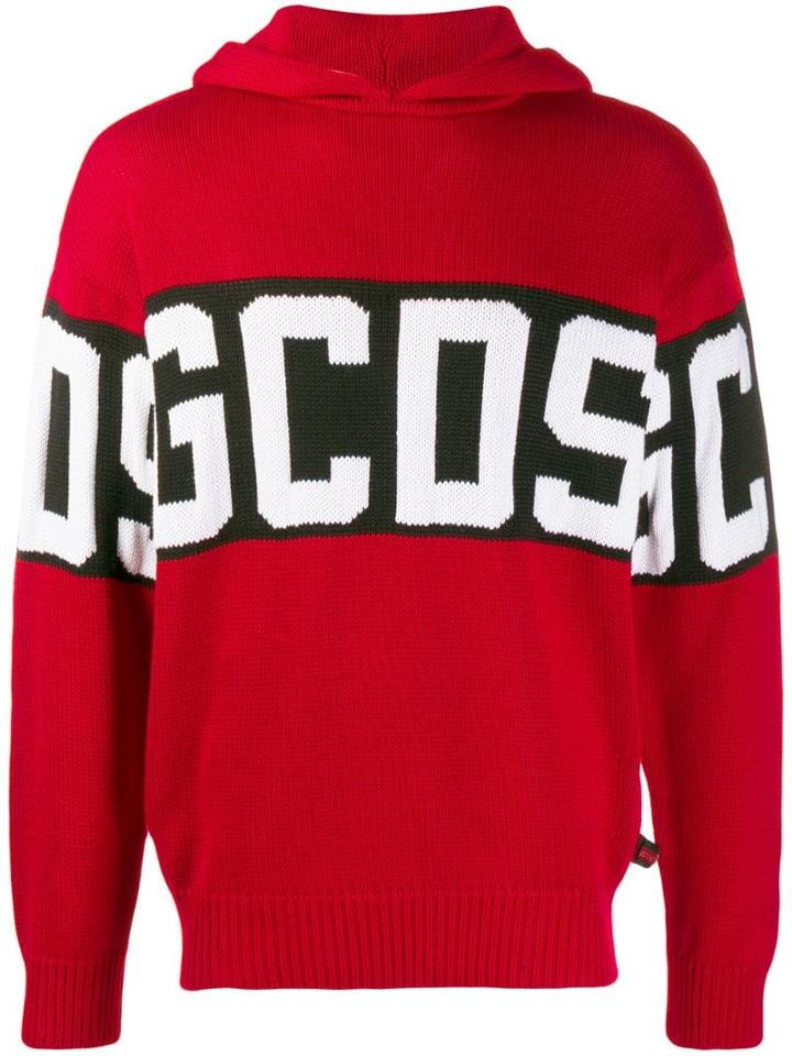 Gcds Branded Hoodie - Red