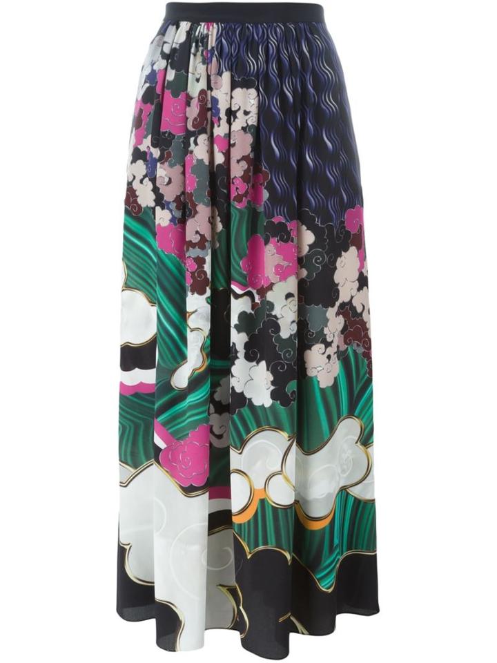 Mary Katrantzou 'santhus' Jewel Cloud Print Skirt