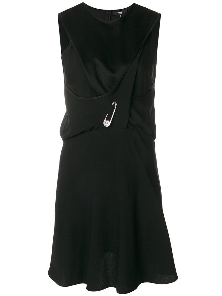 Versus - Safety Pin Sleeveless Dress - Women - Acetate/viscose - 44, Black, Acetate/viscose