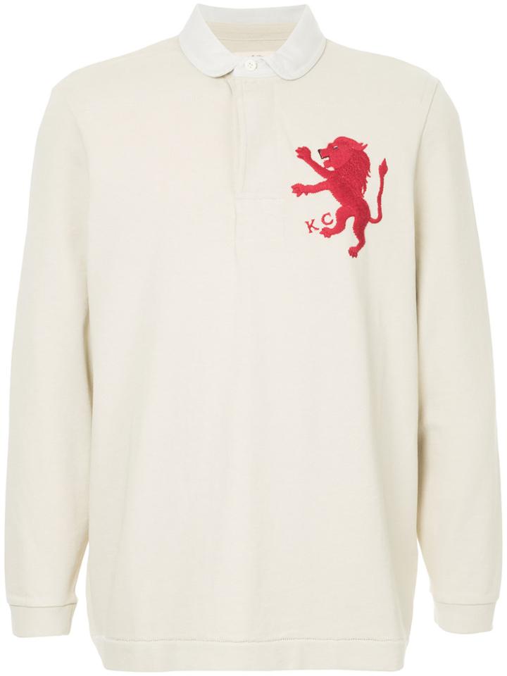 Kent & Curwen Embroidered Lion Polo Shirt - White
