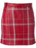 Magda Butrym - New Castle Mini Skirt - Women - Calf Leather/spandex/elastane - 38, Women's, Red, Calf Leather/spandex/elastane