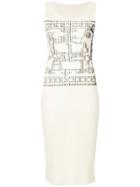 Issey Miyake Vintage Buddhist Print Pleated Dress - White
