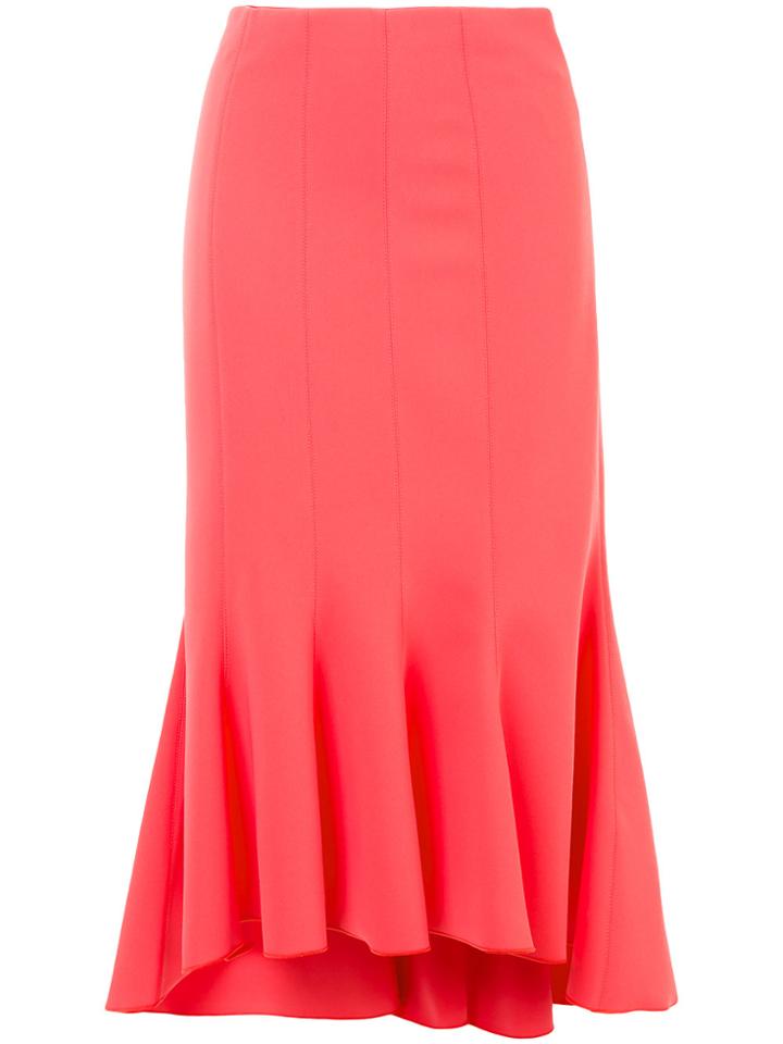 Ginger & Smart Ruffled Asymmetric Skirt - Red