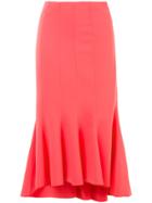 Ginger & Smart Ruffled Asymmetric Skirt - Red