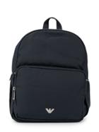 Emporio Armani Kids Logo Plaque Backpack - Blue