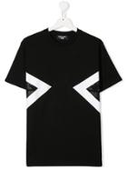 Neil Barrett Kids Teen Camo Print T-shirt - Black