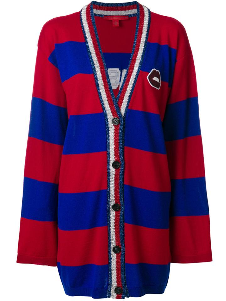 Hilfiger Collection Striped Cardigan - Red