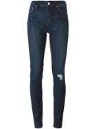 Blk Dnm Ripped Skinny Jeans, Women's, Size: 30, Blue, Cotton/polyester/spandex/elastane/viscose