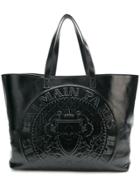 Balmain Embossed Tote - Black