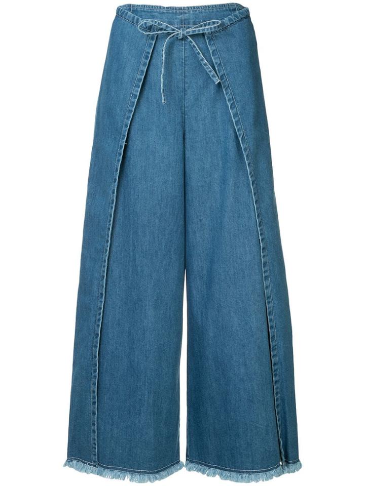 Frei Ea Wide Leg Skirt Jeans - Blue