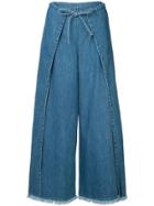 Frei Ea Wide Leg Skirt Jeans - Blue