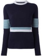 Rossignol Striped Knit Jumper, Women's, Size: 44, Blue, Virgin Wool