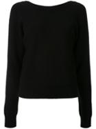 Proenza Schouler Buttoned Back Jumper, Women's, Size: Medium, Black, Cotton/cashmere