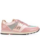 Bally Metallic Lace-up Sneakers - Pink & Purple