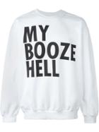 House Of Voltaire Jeremy Deller My Booze Hell Sweatshirt, Men's, Size: S, White, Cotton/polyester