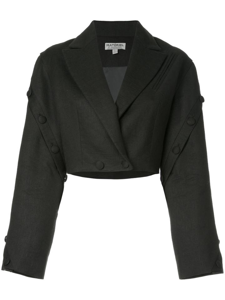 Matériel Cropped Blazer - Black