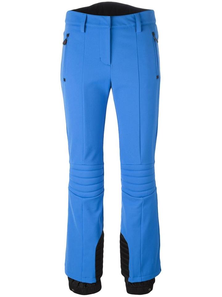 Moncler Grenoble Ribbed Panel Cropped Trousers, Women's, Size: Small, Blue, Polyamide/viscose/spandex/elastane/polyester