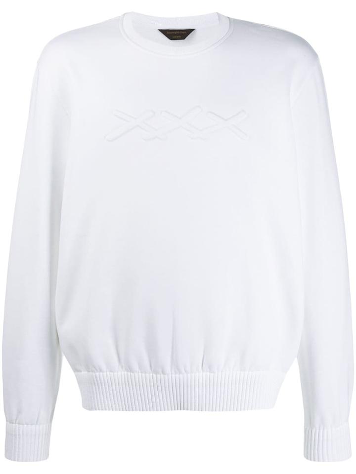 Ermenegildo Zegna 'xxx' Logo Print Sweatshirt - White