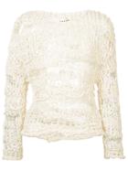 Isabel Benenato Multi Knit Sweater - White