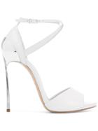Casadei Metal-plated Sandals - White