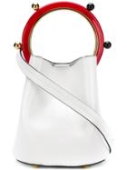 Marni Stud Handle Panier Bucket Bag - White