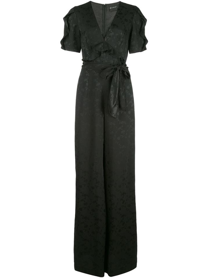 Jill Jill Stuart Floral-jacquard Jumpsuit - Black