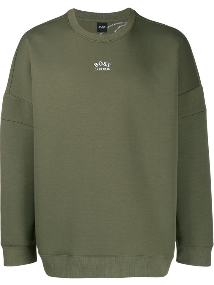 Boss Hugo Boss Relaxed-fit Embroidered Logo Sweatshirt - Green