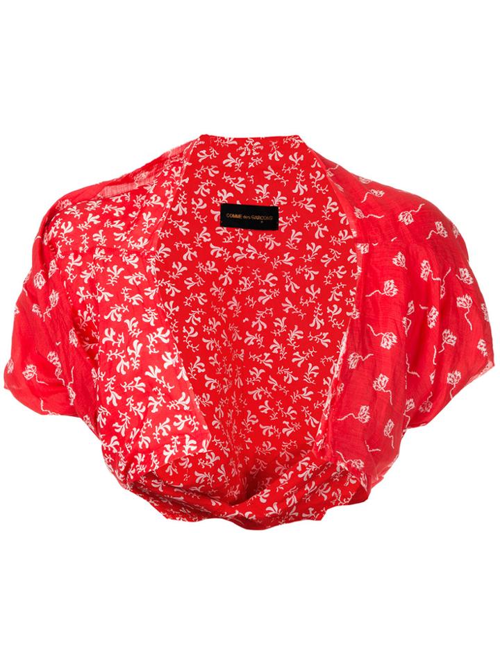 Comme Des Garçons Vintage Floral Print Open Top - Red