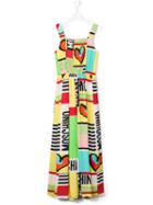Moschino Kids Printed Patchwork Dress, Girl's, Size: 14 Yrs