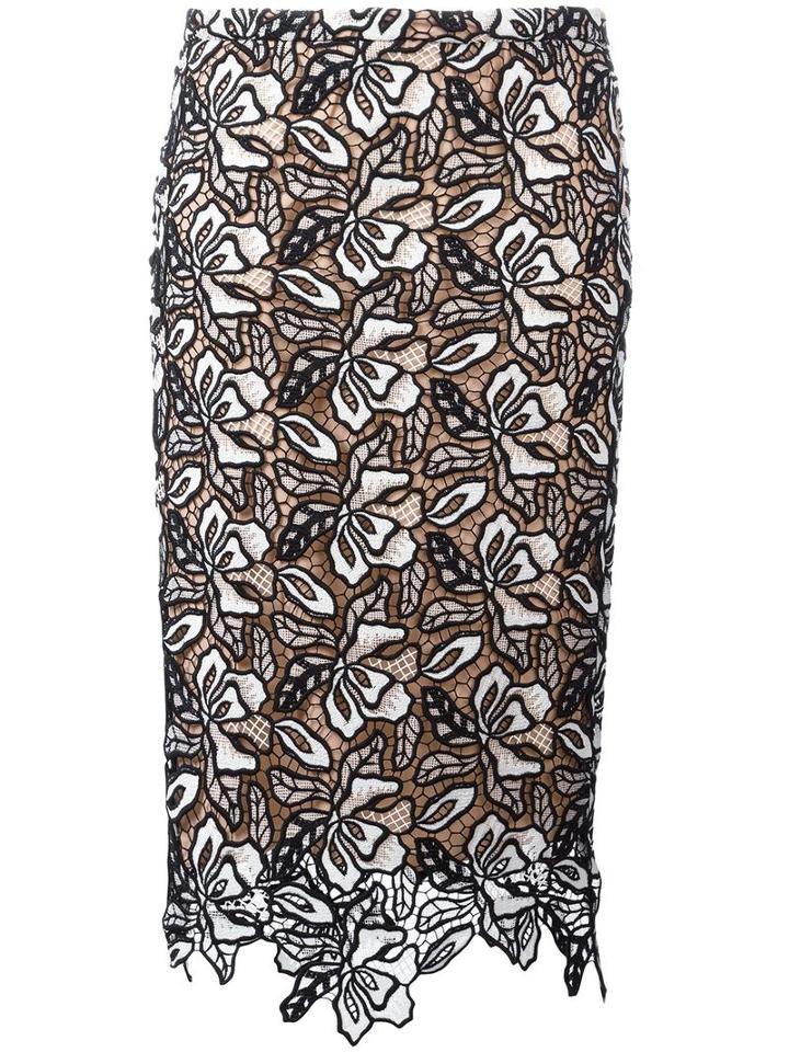 No21 Macramé Skirt, Women's, Size: 38, Black, Polyester/acetate/silk