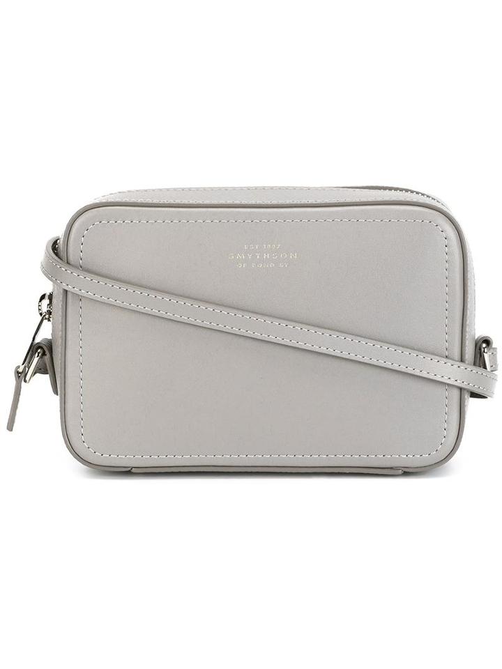 Smythson Camera Crossbody Bag, Women's, Grey