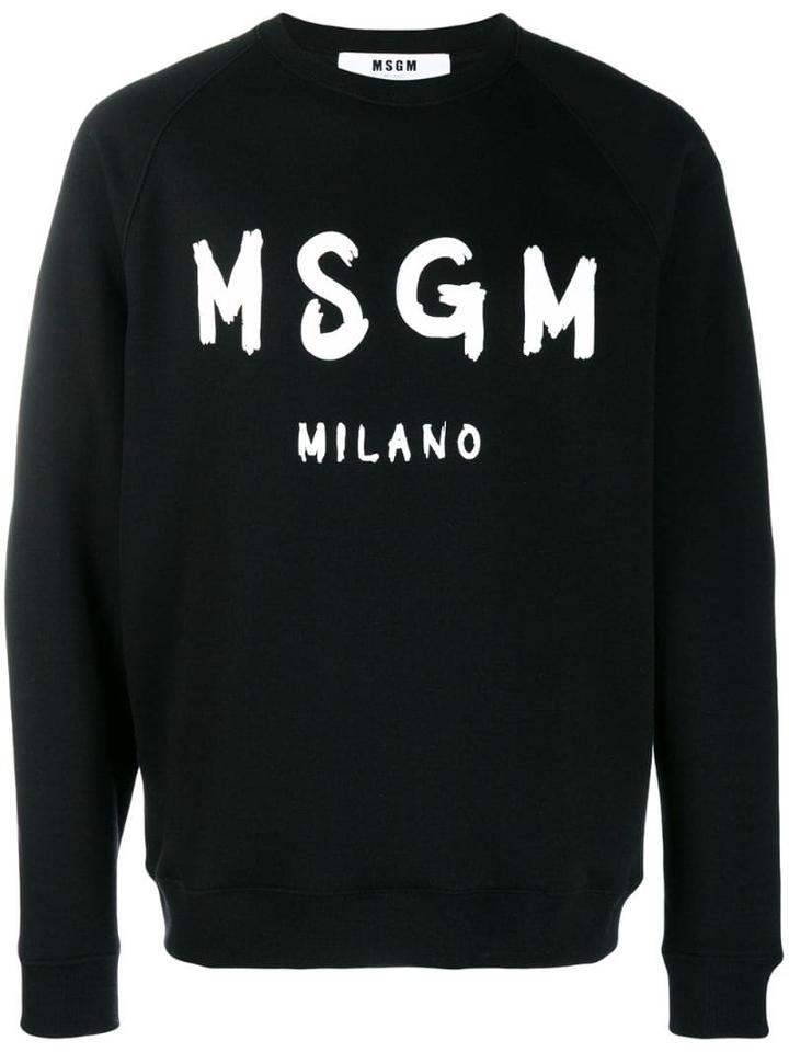 Msgm Milano Graphic Logo Sweatshirt - Black