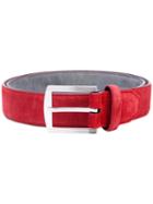 Kiton - Classic Belt - Men - Leather - 95, Red, Leather