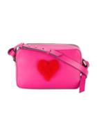 Anya Hindmarch - Heart Mini Crossbody Bag - Women - Leather/sheep Skin/shearling - One Size, Pink/purple, Leather/sheep Skin/shearling