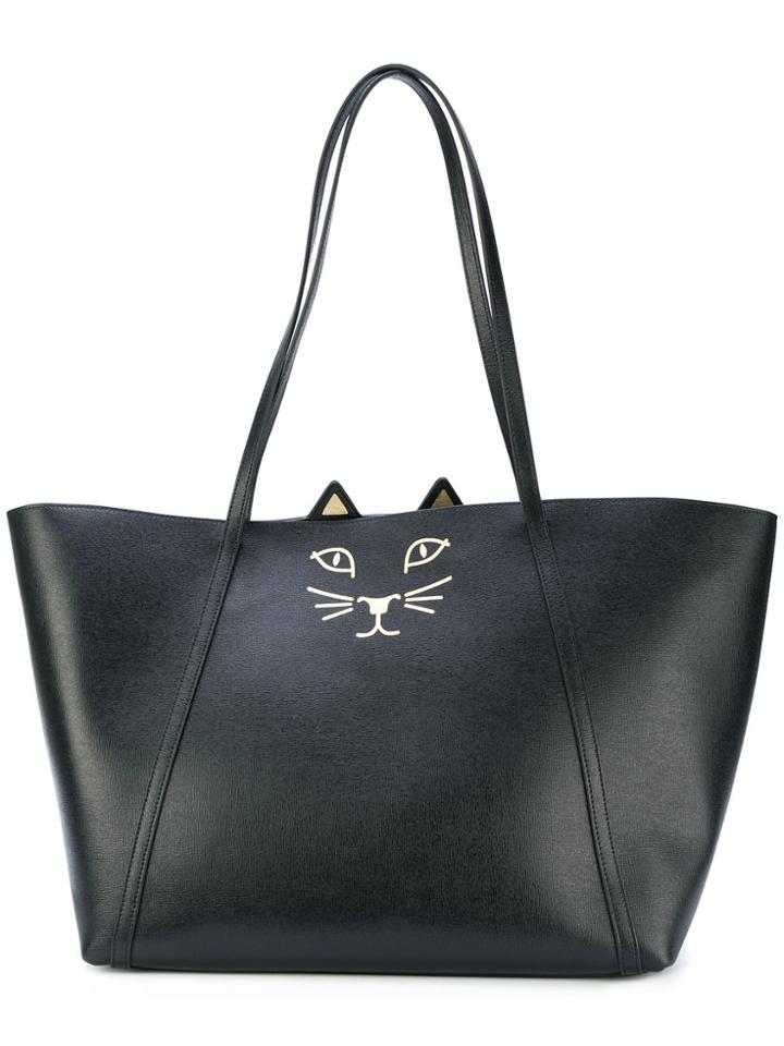 Charlotte Olympia Feline Shopper Tote - Black