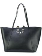 Charlotte Olympia Feline Shopper Tote - Black