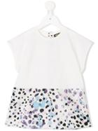 Abstract Print T-shirt - Kids - Cotton/spandex/elastane - 11 Yrs, White, Roberto Cavalli Kids