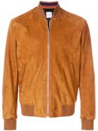 Paul Smith Suede Bomber Jacket - Brown