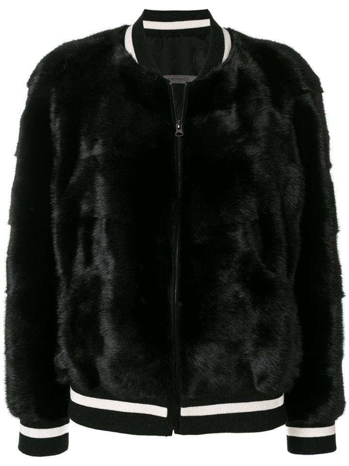 Simonetta Ravizza Fur Bomber Jacket - Black